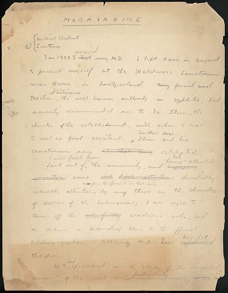 [38 Manuscripts, Typescripts, Carbon Copies of Translations from French by Walker Evans of Gourmont, Baudelaire, Radiguet, Cendrars, Cocteau, Larbaud, Gide, Lautréamont, Dottin, and Others], Walker Evans (American, St. Louis, Missouri 1903–1975 New Haven, Connecticut), Pencil/ink on paper