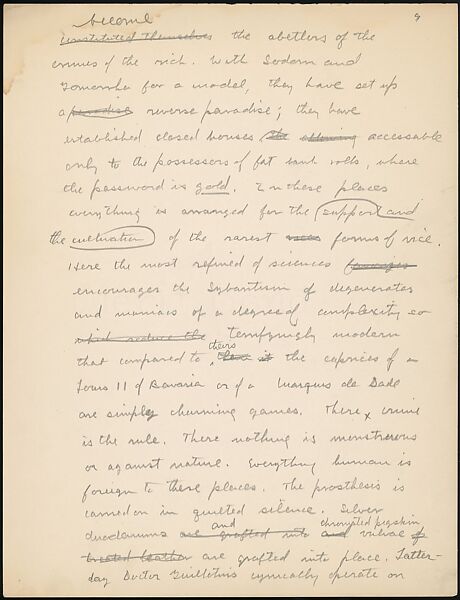 [38 Manuscripts, Typescripts, Carbon Copies of Translations from French by Walker Evans of Gourmont, Baudelaire, Radiguet, Cendrars, Cocteau, Larbaud, Gide, Lautréamont, Dottin, and Others], Walker Evans (American, St. Louis, Missouri 1903–1975 New Haven, Connecticut), Pencil/ink on paper