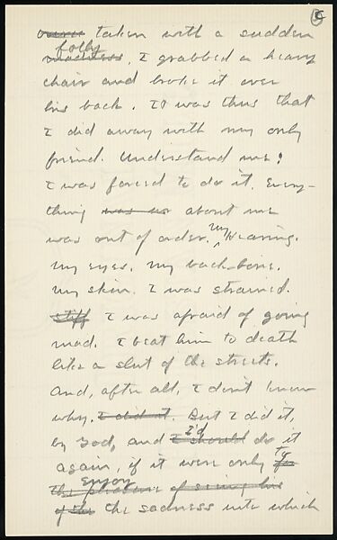 [38 Manuscripts, Typescripts, Carbon Copies of Translations from French by Walker Evans of Gourmont, Baudelaire, Radiguet, Cendrars, Cocteau, Larbaud, Gide, Lautréamont, Dottin, and Others], Walker Evans (American, St. Louis, Missouri 1903–1975 New Haven, Connecticut), Pencil/ink on paper