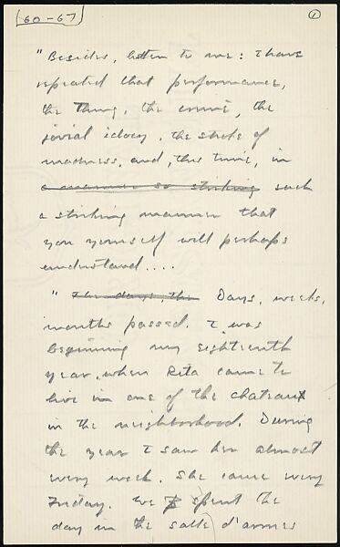 [38 Manuscripts, Typescripts, Carbon Copies of Translations from French by Walker Evans of Gourmont, Baudelaire, Radiguet, Cendrars, Cocteau, Larbaud, Gide, Lautréamont, Dottin, and Others], Walker Evans (American, St. Louis, Missouri 1903–1975 New Haven, Connecticut), Pencil/ink on paper