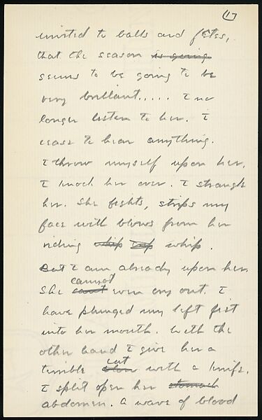 [38 Manuscripts, Typescripts, Carbon Copies of Translations from French by Walker Evans of Gourmont, Baudelaire, Radiguet, Cendrars, Cocteau, Larbaud, Gide, Lautréamont, Dottin, and Others], Walker Evans (American, St. Louis, Missouri 1903–1975 New Haven, Connecticut), Pencil/ink on paper