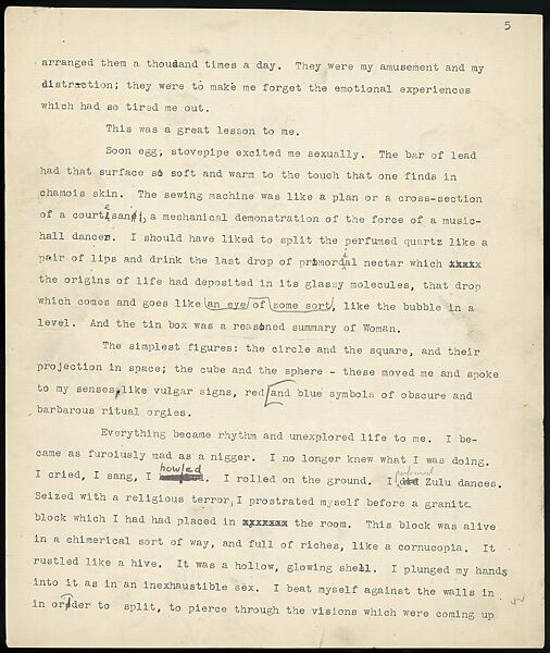 [38 Manuscripts, Typescripts, Carbon Copies of Translations from French by Walker Evans of Gourmont, Baudelaire, Radiguet, Cendrars, Cocteau, Larbaud, Gide, Lautréamont, Dottin, and Others], Walker Evans (American, St. Louis, Missouri 1903–1975 New Haven, Connecticut), Pencil/ink on paper