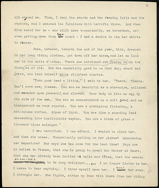 [38 Manuscripts, Typescripts, Carbon Copies of Translations from French by Walker Evans of Gourmont, Baudelaire, Radiguet, Cendrars, Cocteau, Larbaud, Gide, Lautréamont, Dottin, and Others], Walker Evans (American, St. Louis, Missouri 1903–1975 New Haven, Connecticut), Pencil/ink on paper