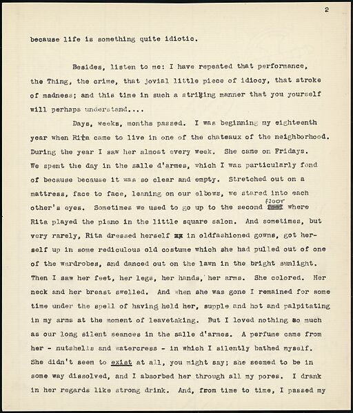 [38 Manuscripts, Typescripts, Carbon Copies of Translations from French by Walker Evans of Gourmont, Baudelaire, Radiguet, Cendrars, Cocteau, Larbaud, Gide, Lautréamont, Dottin, and Others], Walker Evans (American, St. Louis, Missouri 1903–1975 New Haven, Connecticut), Pencil/ink on paper