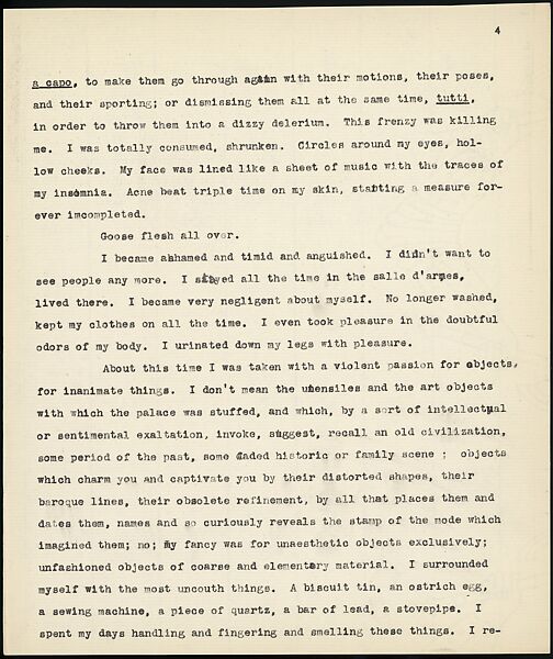 [38 Manuscripts, Typescripts, Carbon Copies of Translations from French by Walker Evans of Gourmont, Baudelaire, Radiguet, Cendrars, Cocteau, Larbaud, Gide, Lautréamont, Dottin, and Others], Walker Evans (American, St. Louis, Missouri 1903–1975 New Haven, Connecticut), Pencil/ink on paper