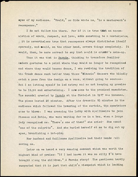 [38 Manuscripts, Typescripts, Carbon Copies of Translations from French by Walker Evans of Gourmont, Baudelaire, Radiguet, Cendrars, Cocteau, Larbaud, Gide, Lautréamont, Dottin, and Others], Walker Evans (American, St. Louis, Missouri 1903–1975 New Haven, Connecticut), Pencil/ink on paper