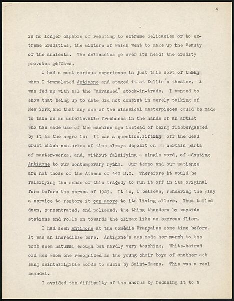 [38 Manuscripts, Typescripts, Carbon Copies of Translations from French by Walker Evans of Gourmont, Baudelaire, Radiguet, Cendrars, Cocteau, Larbaud, Gide, Lautréamont, Dottin, and Others], Walker Evans (American, St. Louis, Missouri 1903–1975 New Haven, Connecticut), Pencil/ink on paper