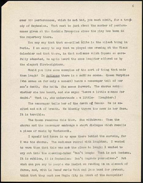 [38 Manuscripts, Typescripts, Carbon Copies of Translations from French by Walker Evans of Gourmont, Baudelaire, Radiguet, Cendrars, Cocteau, Larbaud, Gide, Lautréamont, Dottin, and Others], Walker Evans (American, St. Louis, Missouri 1903–1975 New Haven, Connecticut), Pencil/ink on paper