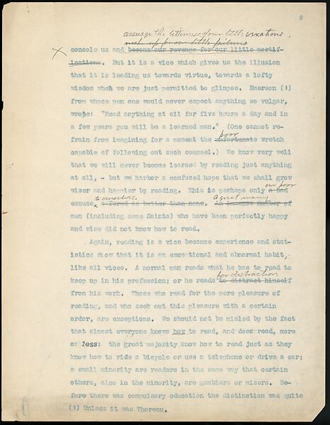 [38 Manuscripts, Typescripts, Carbon Copies of Translations from French by Walker Evans of Gourmont, Baudelaire, Radiguet, Cendrars, Cocteau, Larbaud, Gide, Lautréamont, Dottin, and Others], Walker Evans (American, St. Louis, Missouri 1903–1975 New Haven, Connecticut), Pencil/ink on paper