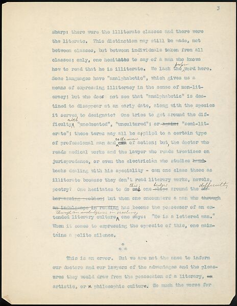 [38 Manuscripts, Typescripts, Carbon Copies of Translations from French by Walker Evans of Gourmont, Baudelaire, Radiguet, Cendrars, Cocteau, Larbaud, Gide, Lautréamont, Dottin, and Others], Walker Evans (American, St. Louis, Missouri 1903–1975 New Haven, Connecticut), Pencil/ink on paper