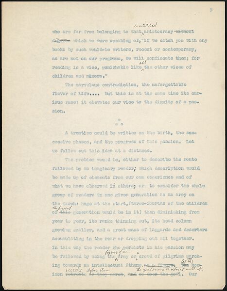 [38 Manuscripts, Typescripts, Carbon Copies of Translations from French by Walker Evans of Gourmont, Baudelaire, Radiguet, Cendrars, Cocteau, Larbaud, Gide, Lautréamont, Dottin, and Others], Walker Evans (American, St. Louis, Missouri 1903–1975 New Haven, Connecticut), Pencil/ink on paper