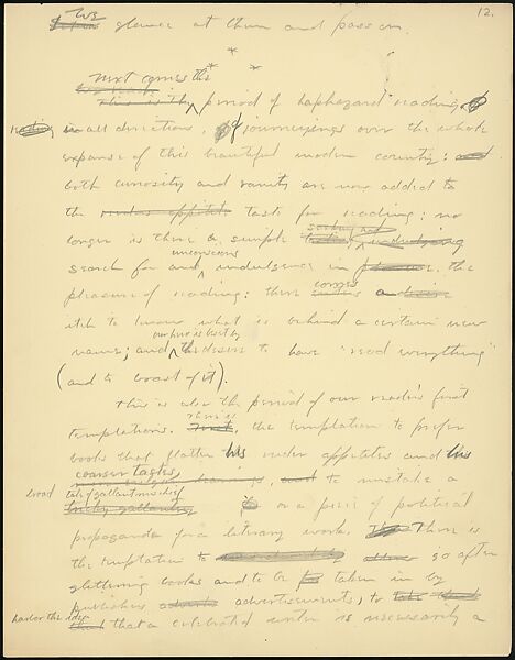 [38 Manuscripts, Typescripts, Carbon Copies of Translations from French by Walker Evans of Gourmont, Baudelaire, Radiguet, Cendrars, Cocteau, Larbaud, Gide, Lautréamont, Dottin, and Others], Walker Evans (American, St. Louis, Missouri 1903–1975 New Haven, Connecticut), Pencil/ink on paper