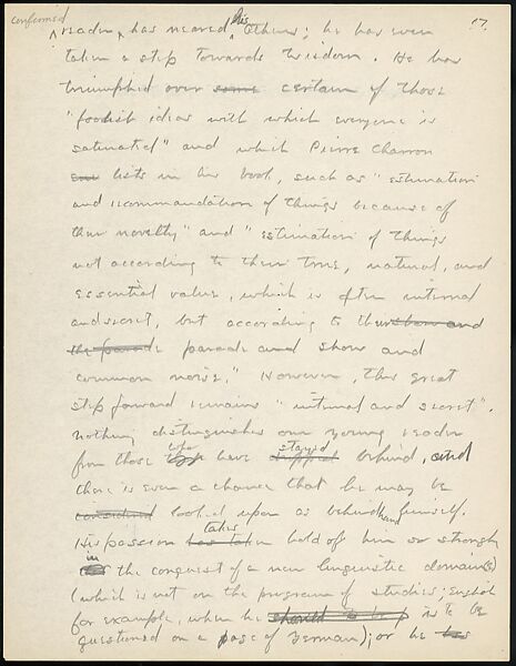 [38 Manuscripts, Typescripts, Carbon Copies of Translations from French by Walker Evans of Gourmont, Baudelaire, Radiguet, Cendrars, Cocteau, Larbaud, Gide, Lautréamont, Dottin, and Others], Walker Evans (American, St. Louis, Missouri 1903–1975 New Haven, Connecticut), Pencil/ink on paper