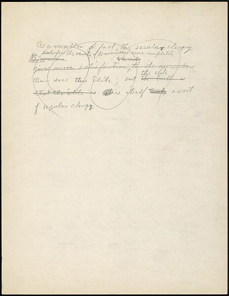 [38 Manuscripts, Typescripts, Carbon Copies of Translations from French by Walker Evans of Gourmont, Baudelaire, Radiguet, Cendrars, Cocteau, Larbaud, Gide, Lautréamont, Dottin, and Others], Walker Evans (American, St. Louis, Missouri 1903–1975 New Haven, Connecticut), Pencil/ink on paper