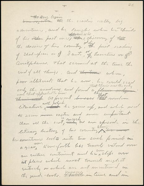 [38 Manuscripts, Typescripts, Carbon Copies of Translations from French by Walker Evans of Gourmont, Baudelaire, Radiguet, Cendrars, Cocteau, Larbaud, Gide, Lautréamont, Dottin, and Others], Walker Evans (American, St. Louis, Missouri 1903–1975 New Haven, Connecticut), Pencil/ink on paper
