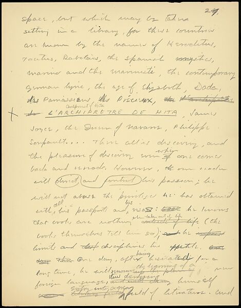 [38 Manuscripts, Typescripts, Carbon Copies of Translations from French by Walker Evans of Gourmont, Baudelaire, Radiguet, Cendrars, Cocteau, Larbaud, Gide, Lautréamont, Dottin, and Others], Walker Evans (American, St. Louis, Missouri 1903–1975 New Haven, Connecticut), Pencil/ink on paper