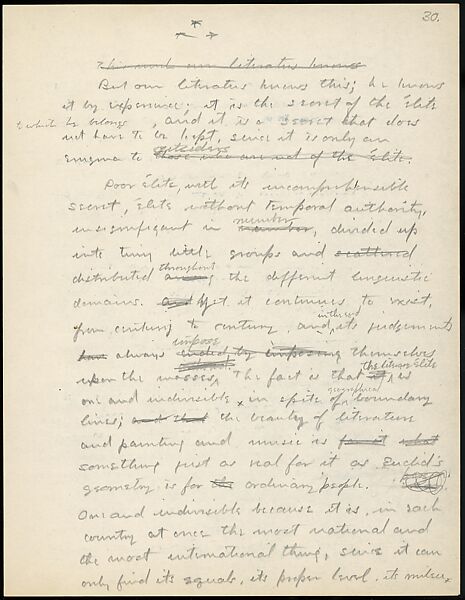 [38 Manuscripts, Typescripts, Carbon Copies of Translations from French by Walker Evans of Gourmont, Baudelaire, Radiguet, Cendrars, Cocteau, Larbaud, Gide, Lautréamont, Dottin, and Others], Walker Evans (American, St. Louis, Missouri 1903–1975 New Haven, Connecticut), Pencil/ink on paper