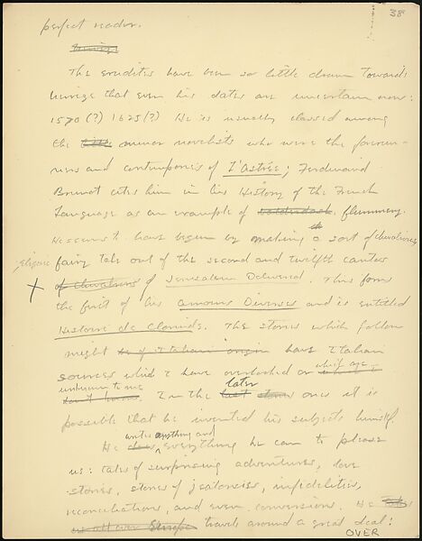 [38 Manuscripts, Typescripts, Carbon Copies of Translations from French by Walker Evans of Gourmont, Baudelaire, Radiguet, Cendrars, Cocteau, Larbaud, Gide, Lautréamont, Dottin, and Others], Walker Evans (American, St. Louis, Missouri 1903–1975 New Haven, Connecticut), Pencil/ink on paper