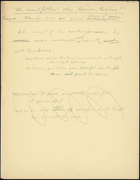 [38 Manuscripts, Typescripts, Carbon Copies of Translations from French by Walker Evans of Gourmont, Baudelaire, Radiguet, Cendrars, Cocteau, Larbaud, Gide, Lautréamont, Dottin, and Others], Walker Evans (American, St. Louis, Missouri 1903–1975 New Haven, Connecticut), Pencil/ink on paper