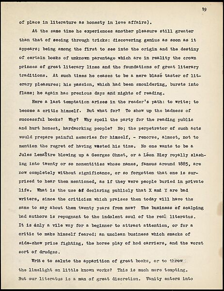 [38 Manuscripts, Typescripts, Carbon Copies of Translations from French by Walker Evans of Gourmont, Baudelaire, Radiguet, Cendrars, Cocteau, Larbaud, Gide, Lautréamont, Dottin, and Others], Walker Evans (American, St. Louis, Missouri 1903–1975 New Haven, Connecticut), Pencil/ink on paper