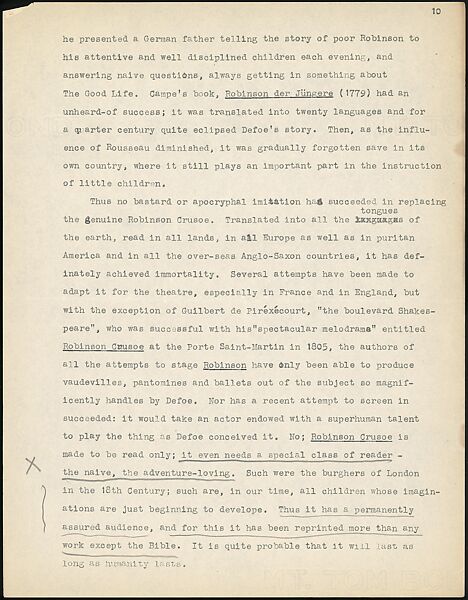[38 Manuscripts, Typescripts, Carbon Copies of Translations from French by Walker Evans of Gourmont, Baudelaire, Radiguet, Cendrars, Cocteau, Larbaud, Gide, Lautréamont, Dottin, and Others], Walker Evans (American, St. Louis, Missouri 1903–1975 New Haven, Connecticut), Pencil/ink on paper