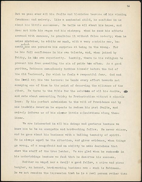 [38 Manuscripts, Typescripts, Carbon Copies of Translations from French by Walker Evans of Gourmont, Baudelaire, Radiguet, Cendrars, Cocteau, Larbaud, Gide, Lautréamont, Dottin, and Others], Walker Evans (American, St. Louis, Missouri 1903–1975 New Haven, Connecticut), Pencil/ink on paper