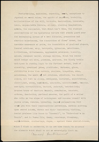 [38 Manuscripts, Typescripts, Carbon Copies of Translations from French by Walker Evans of Gourmont, Baudelaire, Radiguet, Cendrars, Cocteau, Larbaud, Gide, Lautréamont, Dottin, and Others], Walker Evans (American, St. Louis, Missouri 1903–1975 New Haven, Connecticut), Pencil/ink on paper