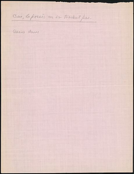[16 Manuscripts, Typescripts, and Carbon Copies of Personal Essays Submitted as Homework Assignments in French for "Cours de Civilisation Française" at Collège de France, Paris], Walker Evans (American, St. Louis, Missouri 1903–1975 New Haven, Connecticut), Pencil/ink on paper