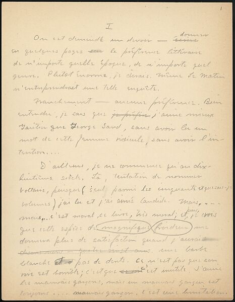 [16 Manuscripts, Typescripts, and Carbon Copies of Personal Essays Submitted as Homework Assignments in French for "Cours de Civilisation Française" at Collège de France, Paris], Walker Evans (American, St. Louis, Missouri 1903–1975 New Haven, Connecticut), Pencil/ink on paper