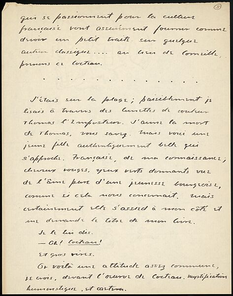 [16 Manuscripts, Typescripts, and Carbon Copies of Personal Essays Submitted as Homework Assignments in French for "Cours de Civilisation Française" at Collège de France, Paris], Walker Evans (American, St. Louis, Missouri 1903–1975 New Haven, Connecticut), Pencil/ink on paper