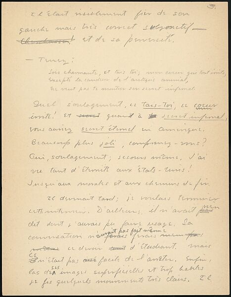 [16 Manuscripts, Typescripts, and Carbon Copies of Personal Essays Submitted as Homework Assignments in French for "Cours de Civilisation Française" at Collège de France, Paris], Walker Evans (American, St. Louis, Missouri 1903–1975 New Haven, Connecticut), Pencil/ink on paper