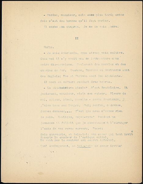 [16 Manuscripts, Typescripts, and Carbon Copies of Personal Essays Submitted as Homework Assignments in French for "Cours de Civilisation Française" at Collège de France, Paris], Walker Evans (American, St. Louis, Missouri 1903–1975 New Haven, Connecticut), Pencil/ink on paper