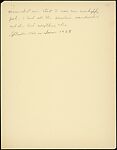 [64 Manuscripts, Typescripts, and Carbons of Short Stories, Book Reviews, Poems, and Essays in English and French], Walker Evans (American, St. Louis, Missouri 1903–1975 New Haven, Connecticut), Pencil/ink on paper