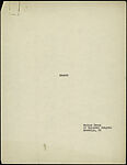 [64 Manuscripts, Typescripts, and Carbons of Short Stories, Book Reviews, Poems, and Essays in English and French], Walker Evans (American, St. Louis, Missouri 1903–1975 New Haven, Connecticut), Pencil/ink on paper