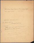[71 Manuscript and Typescript Drafts and Notes, Carbons, and Page Proofs (in 41 Folders) Relating to "James Agee in 1936", Published as Introduction to 2nd Edition of Let Us Now Praise Famous Men], Walker Evans (American, St. Louis, Missouri 1903–1975 New Haven, Connecticut)
