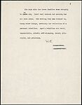 [71 Manuscript and Typescript Drafts and Notes, Carbons, and Page Proofs (in 41 Folders) Relating to "James Agee in 1936", Published as Introduction to 2nd Edition of Let Us Now Praise Famous Men], Walker Evans (American, St. Louis, Missouri 1903–1975 New Haven, Connecticut)