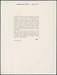 [71 Manuscript and Typescript Drafts and Notes, Carbons, and Page Proofs (in 41 Folders) Relating to "James Agee in 1936", Published as Introduction to 2nd Edition of Let Us Now Praise Famous Men], Walker Evans (American, St. Louis, Missouri 1903–1975 New Haven, Connecticut)