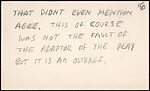 [71 Manuscript and Typescript Drafts and Notes, Carbons, and Page Proofs (in 41 Folders) Relating to "James Agee in 1936", Published as Introduction to 2nd Edition of Let Us Now Praise Famous Men], Walker Evans (American, St. Louis, Missouri 1903–1975 New Haven, Connecticut)