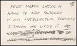 [71 Manuscript and Typescript Drafts and Notes, Carbons, and Page Proofs (in 41 Folders) Relating to "James Agee in 1936", Published as Introduction to 2nd Edition of Let Us Now Praise Famous Men], Walker Evans (American, St. Louis, Missouri 1903–1975 New Haven, Connecticut)