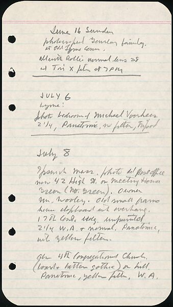 [73 Manuscripts, Typescripts, Carbons From the 1960s-70s: Van Vechten Portrait Session, Lyric Documentary Project, Yale Lecture Notes, Sale of Agee Manuscripts, MFA and Yale Exhibitions, Caroline Freud, and Personal Writing], Walker Evans (American, St. Louis, Missouri 1903–1975 New Haven, Connecticut), Pencil/ink on paper