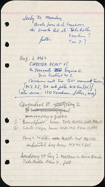 [73 Manuscripts, Typescripts, Carbons From the 1960s-70s: Van Vechten Portrait Session, Lyric Documentary Project, Yale Lecture Notes, Sale of Agee Manuscripts, MFA and Yale Exhibitions, Caroline Freud, and Personal Writing], Walker Evans (American, St. Louis, Missouri 1903–1975 New Haven, Connecticut), Pencil/ink on paper