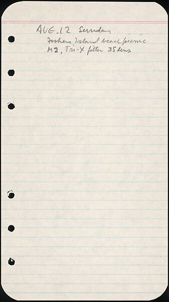 [73 Manuscripts, Typescripts, Carbons From the 1960s-70s: Van Vechten Portrait Session, Lyric Documentary Project, Yale Lecture Notes, Sale of Agee Manuscripts, MFA and Yale Exhibitions, Caroline Freud, and Personal Writing], Walker Evans (American, St. Louis, Missouri 1903–1975 New Haven, Connecticut), Pencil/ink on paper