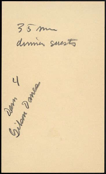 [73 Manuscripts, Typescripts, Carbons From the 1960s-70s: Van Vechten Portrait Session, Lyric Documentary Project, Yale Lecture Notes, Sale of Agee Manuscripts, MFA and Yale Exhibitions, Caroline Freud, and Personal Writing], Walker Evans (American, St. Louis, Missouri 1903–1975 New Haven, Connecticut), Pencil/ink on paper