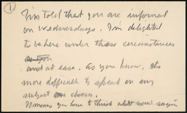 [73 Manuscripts, Typescripts, Carbons From the 1960s-70s: Van Vechten Portrait Session, Lyric Documentary Project, Yale Lecture Notes, Sale of Agee Manuscripts, MFA and Yale Exhibitions, Caroline Freud, and Personal Writing], Walker Evans (American, St. Louis, Missouri 1903–1975 New Haven, Connecticut), Pencil/ink on paper