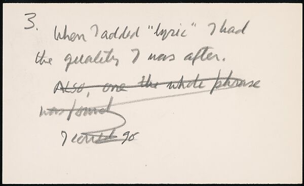 [73 Manuscripts, Typescripts, Carbons From the 1960s-70s: Van Vechten Portrait Session, Lyric Documentary Project, Yale Lecture Notes, Sale of Agee Manuscripts, MFA and Yale Exhibitions, Caroline Freud, and Personal Writing], Walker Evans (American, St. Louis, Missouri 1903–1975 New Haven, Connecticut), Pencil/ink on paper