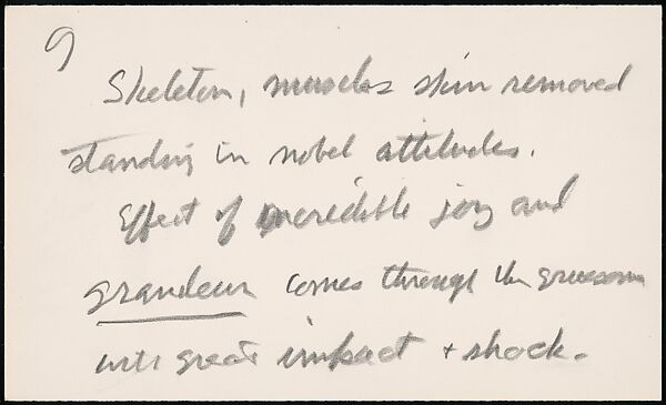 [73 Manuscripts, Typescripts, Carbons From the 1960s-70s: Van Vechten Portrait Session, Lyric Documentary Project, Yale Lecture Notes, Sale of Agee Manuscripts, MFA and Yale Exhibitions, Caroline Freud, and Personal Writing], Walker Evans (American, St. Louis, Missouri 1903–1975 New Haven, Connecticut), Pencil/ink on paper