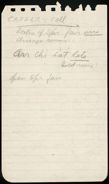 [73 Manuscripts, Typescripts, Carbons From the 1960s-70s: Van Vechten Portrait Session, Lyric Documentary Project, Yale Lecture Notes, Sale of Agee Manuscripts, MFA and Yale Exhibitions, Caroline Freud, and Personal Writing], Walker Evans (American, St. Louis, Missouri 1903–1975 New Haven, Connecticut), Pencil/ink on paper