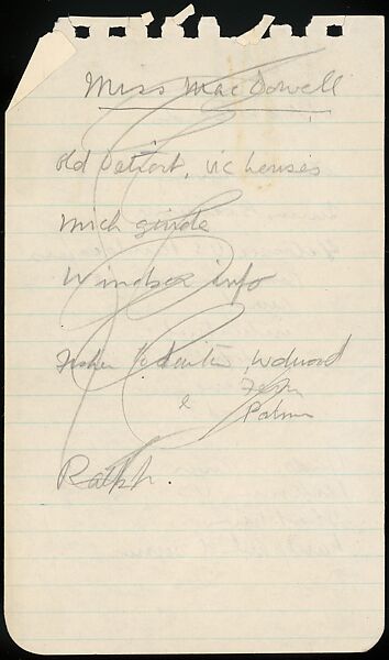 [73 Manuscripts, Typescripts, Carbons From the 1960s-70s: Van Vechten Portrait Session, Lyric Documentary Project, Yale Lecture Notes, Sale of Agee Manuscripts, MFA and Yale Exhibitions, Caroline Freud, and Personal Writing], Walker Evans (American, St. Louis, Missouri 1903–1975 New Haven, Connecticut), Pencil/ink on paper