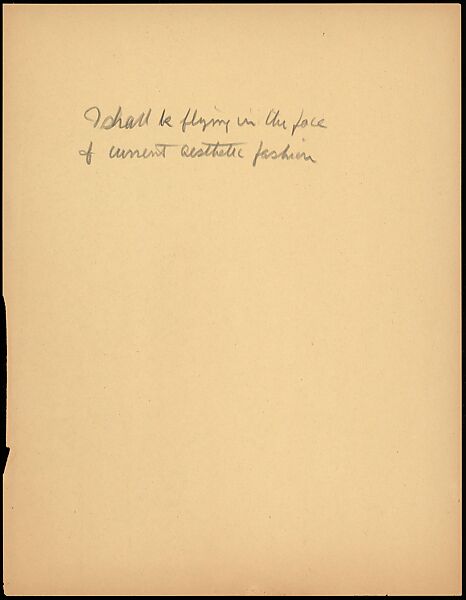 [73 Manuscripts, Typescripts, Carbons From the 1960s-70s: Van Vechten Portrait Session, Lyric Documentary Project, Yale Lecture Notes, Sale of Agee Manuscripts, MFA and Yale Exhibitions, Caroline Freud, and Personal Writing], Walker Evans (American, St. Louis, Missouri 1903–1975 New Haven, Connecticut), Pencil/ink on paper