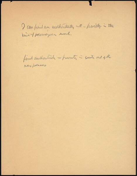 [73 Manuscripts, Typescripts, Carbons From the 1960s-70s: Van Vechten Portrait Session, Lyric Documentary Project, Yale Lecture Notes, Sale of Agee Manuscripts, MFA and Yale Exhibitions, Caroline Freud, and Personal Writing], Walker Evans (American, St. Louis, Missouri 1903–1975 New Haven, Connecticut), Pencil/ink on paper